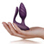 Cocktail Rechargeable Silicone Couples Vibrator with Remote Control - Purple/Rose Gold