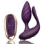 Cocktail Rechargeable Silicone Couples Vibrator with Remote Control - Purple/Rose Gold
