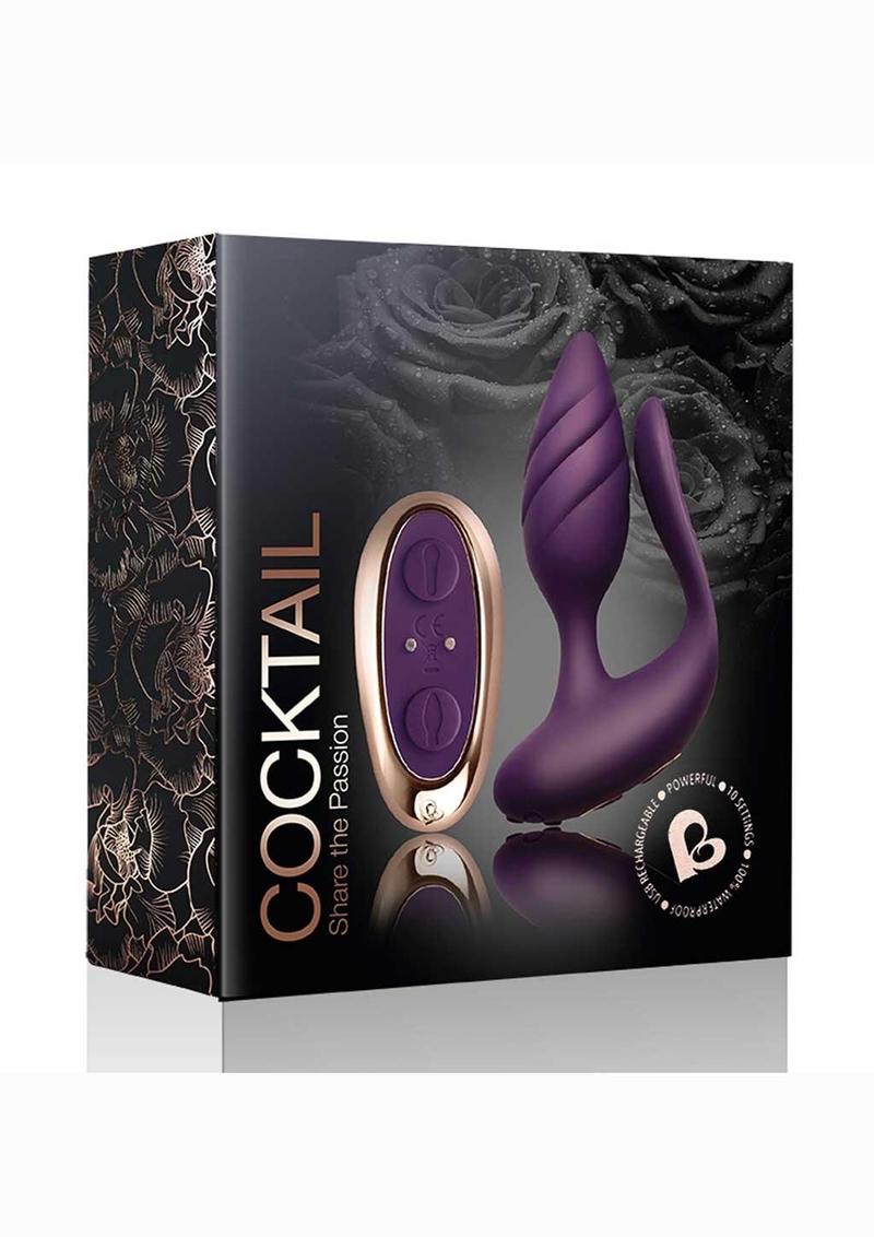Cocktail Rechargeable Silicone Couples Vibrator with Remote Control