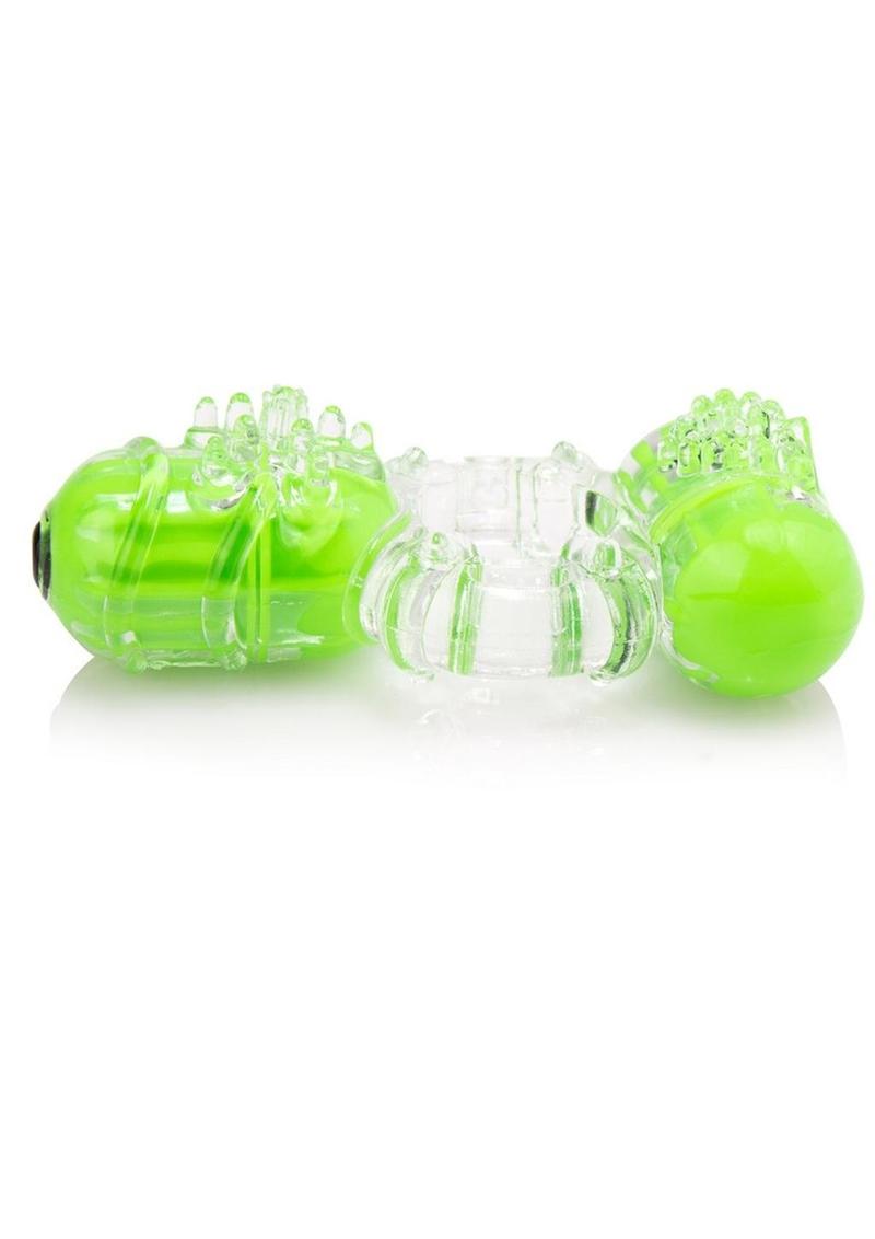 Color Pop Big O 2 Silicone Double Vibrating Cock Ring Waterproof - Assorted Colors