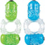 Color Pop Big O 2 Silicone Double Vibrating Cock Ring Waterproof - Assorted Colors