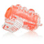 Color Pop Quickie Lingo Silicone Vibrating Tongue Ring Waterproof - Orange