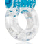 Color Pop Quickie Screaming O Plus Vibrating Ring Silicone Cock Ring - Blue