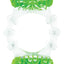 Color Pop Quickie Two-O Silicone Dual Vibrating Cock Ring - Green