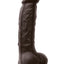 Colours Dual Density Silicone Dildo - Chocolate - 5in