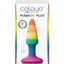 Colours Pleasure Plug Pride Editon Silicone Butt Plug Mini - Multicolor/Rainbow