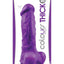 Colours Pleasures Silicone Thick Dildo - Purple - 8in