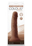 Colours Pleasures Silicone Vibrating Dildo - Chocolate - 7in