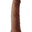 Colours Pleasures Silicone Vibrating Dildo - Chocolate - 7in