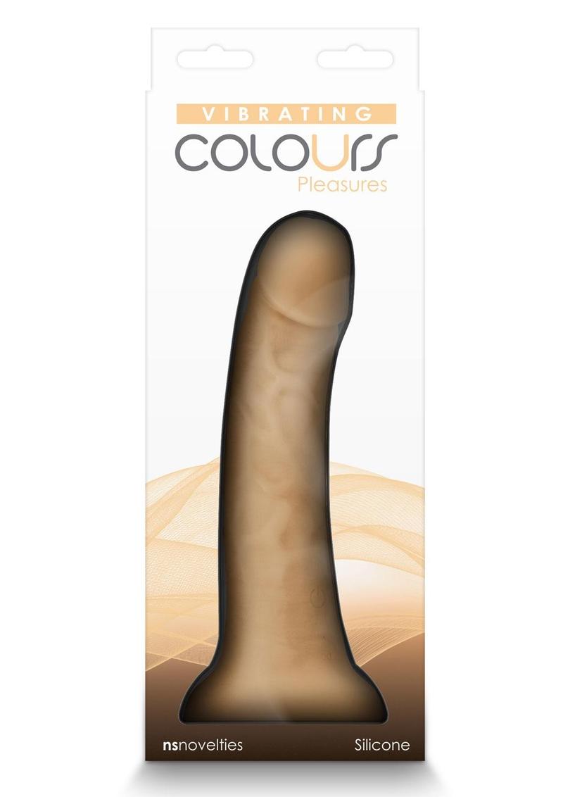 Colours Pleasures Silicone Vibrating Dildo - Vanilla - 7in