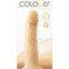 Colours Pleasures Silicone Vibrating Dildo - Vanilla - 7in