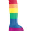 Colours Pride Edition Silicone Dildo - Multicolor/Rainbow - 6in