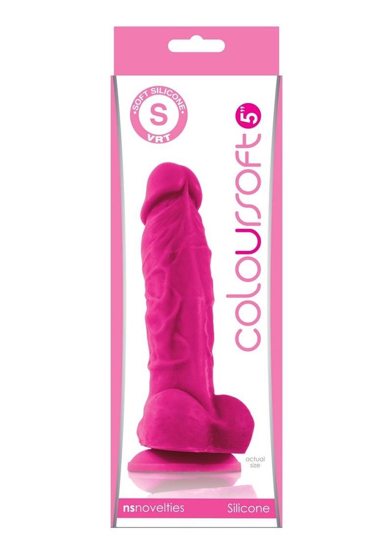 Coloursoft Silicone Dildo - Pink - 5in