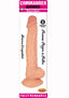 Commander Dongs Veined King Bendable Dildo with Balls - Flesh/Vanilla - 8in