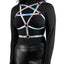 Cosmo Harness Risque Chest Harness - Multicolor/Rainbow - Medium/Small