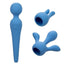 Couture Collection Rechargeable Silicone Body Wand Kit - Blue