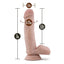 Loverboy The Pool Boy Dildo with Balls - Flesh/Vanilla - 7in