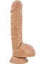 Loverboy Your Personal Trainer Dildo with Balls - Brown/Caramel - 9in