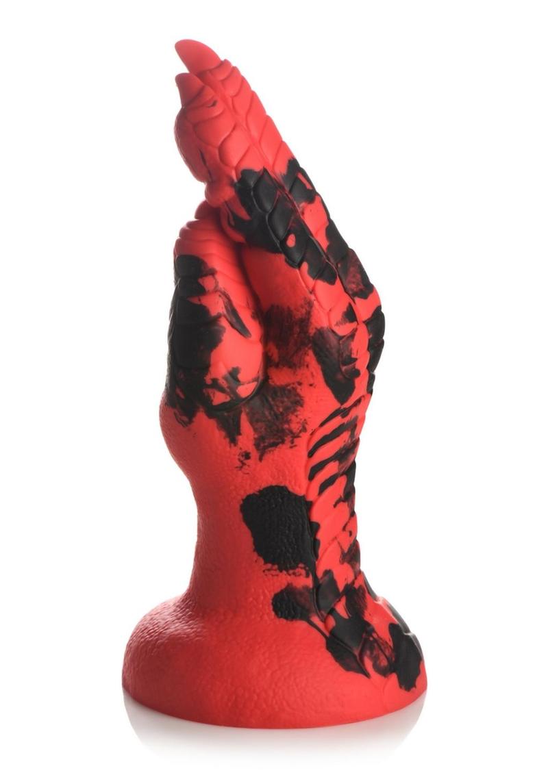 Creature Cocks Demon Claw Fisting Silicone Dildo - Black/Red