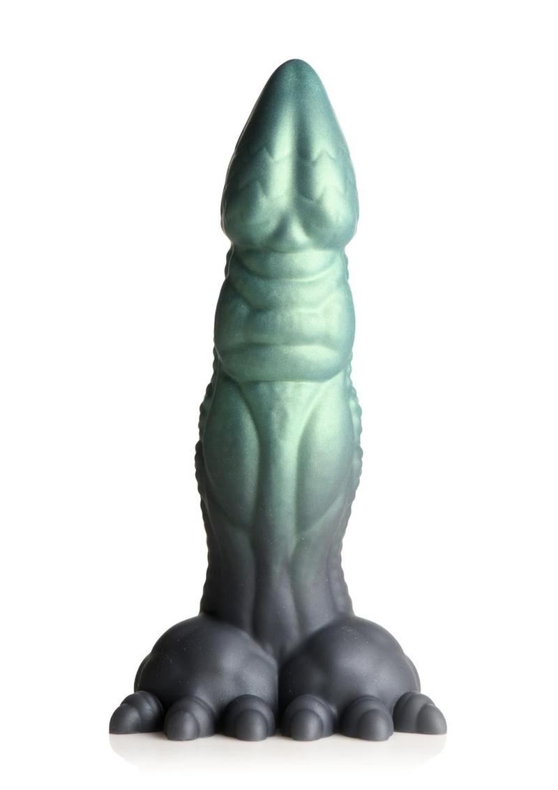 Creature Cocks Dickosaur Dinosaur Silicone Dildo - Black/Green