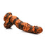 Creature Cocks Sabretooth Silicone Dildo - Black/Orange