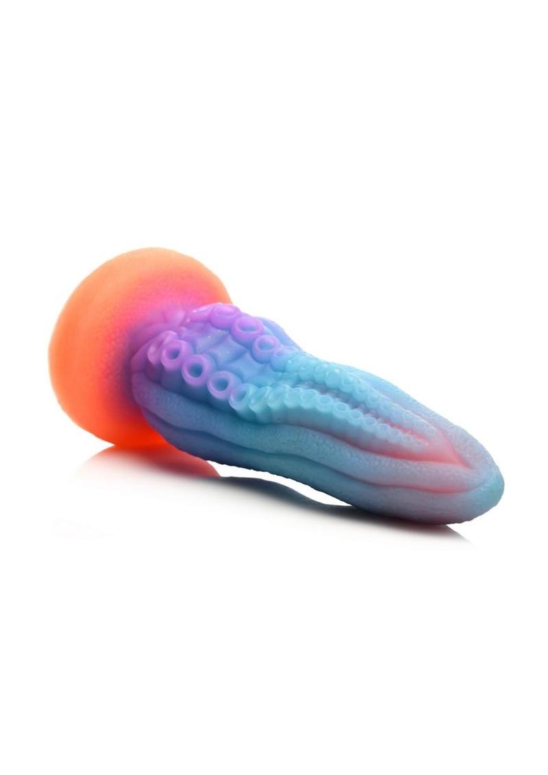 Creature Cocks Tenta-Cock Glow In The Dark Silicone Dildo - Glow In The Dark/Multicolor