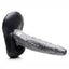 Creature Cocks The Gargoyle Rock Hard Silicone Dildo - Black/Silver - 9.3in