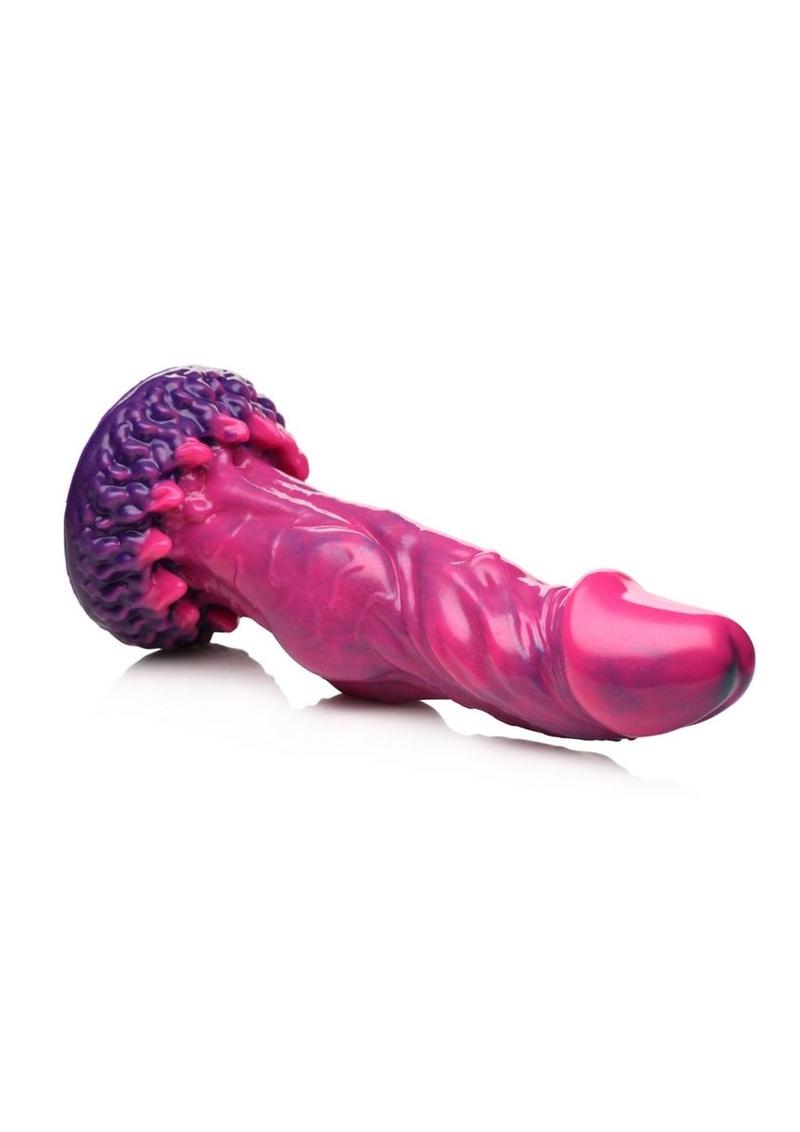 Creature Cocks Xenox Vibrating Rechargeable Silicone Dildo with Remote - Pink/Purple