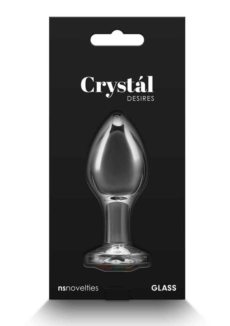 Crystal Desires Rainbow Gem Glass Anal Plugs