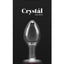 Crystal Desires Red Heart Glass Anal Plugs - Red - Medium