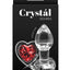 Crystal Desires Red Heart Glass Anal Plugs - Red - Small