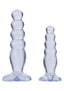 Crystal Jellies Anal Delight Trainer - Clear - Large/Small - 2 Piece Kit