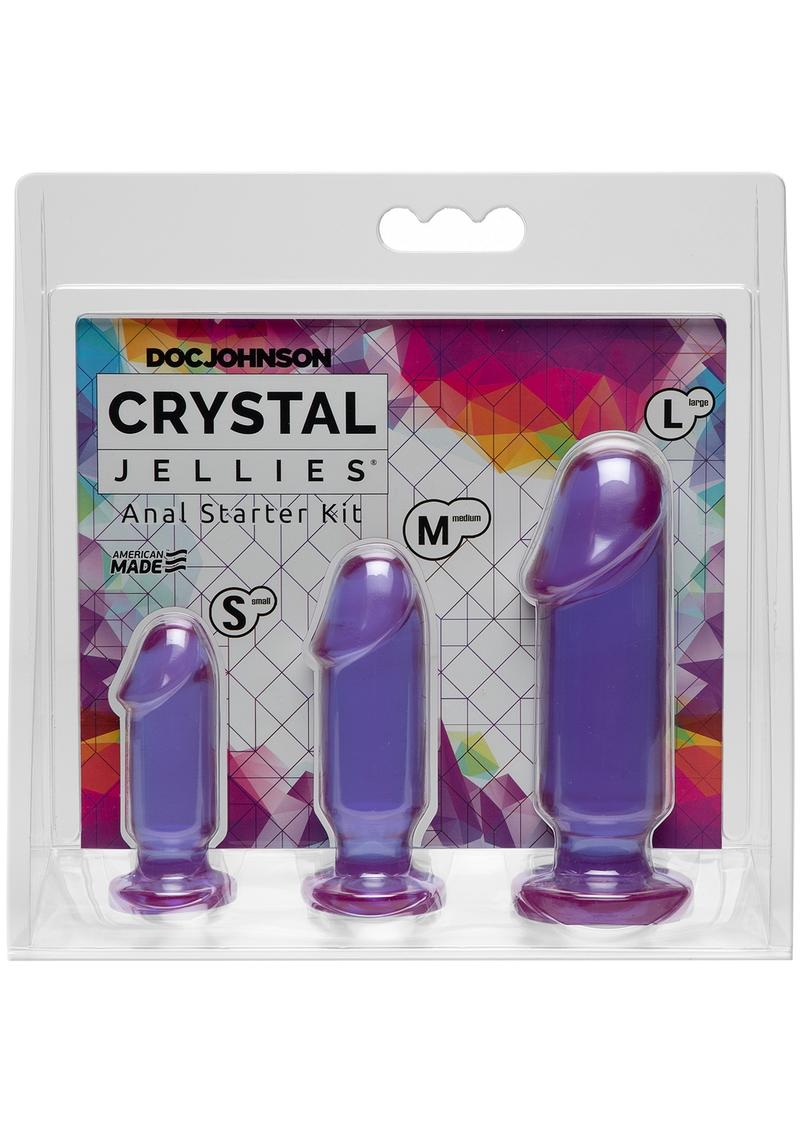 Crystal Jellies Anal Starter - Purple - 3 Piece Kit