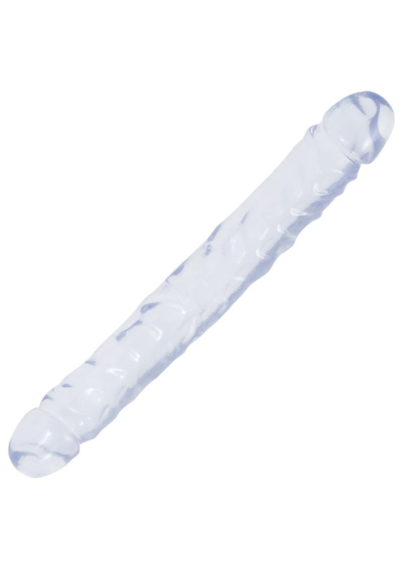 Crystal Jellies Jr. Double Dildo - Clear - 12in