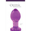 Crystal Premium Glass Butt Plug - Purple - Medium