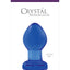 Crystal Premium Glass Butt Plug - Blue - Small