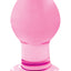 Crystal Premium Glass Butt Plug - Pink - Small