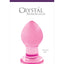 Crystal Premium Glass Butt Plug - Pink - Small