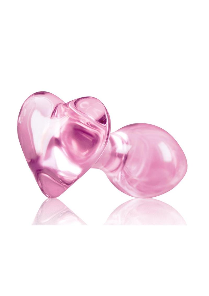 Crystal Premium Glass Heart Probe - Pink