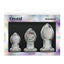 Crystal Premium Glass Trainer Kit Butt Plug - Clear - Set