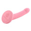 Daze Silicone Curved Dildo with Suction Cup - Pink - 7in