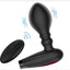 Decadence Pumped Silicone Expandable Butt Plug with Remote Control - Black