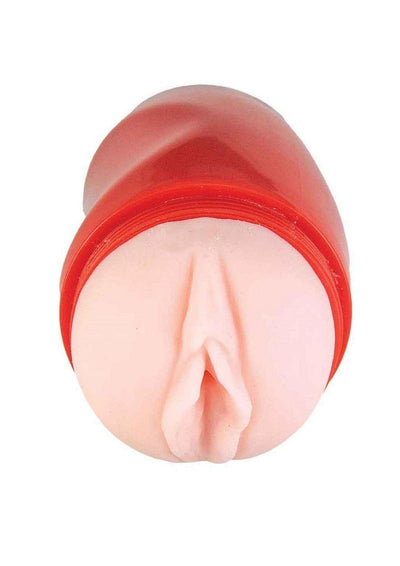 Delite Two Ways Mouth and Vagina Masturbator - Red/Vanilla