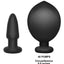 Deluxe Wonder Plug Inflatable Silicone Vibrating Butt Plug with Remote Control - Black