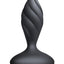 Desire Rechargeable Silicone Anal Plug with Remote Control - Black/Rose Gold