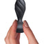Desire Rechargeable Silicone Anal Plug with Remote Control - Black/Rose Gold