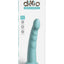 Dillio Platinum Slim Seven Silicone Dildo - Teal - 7in