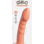 Dillio Platinum Super Eight Silicone Dildo - Orange - 8in