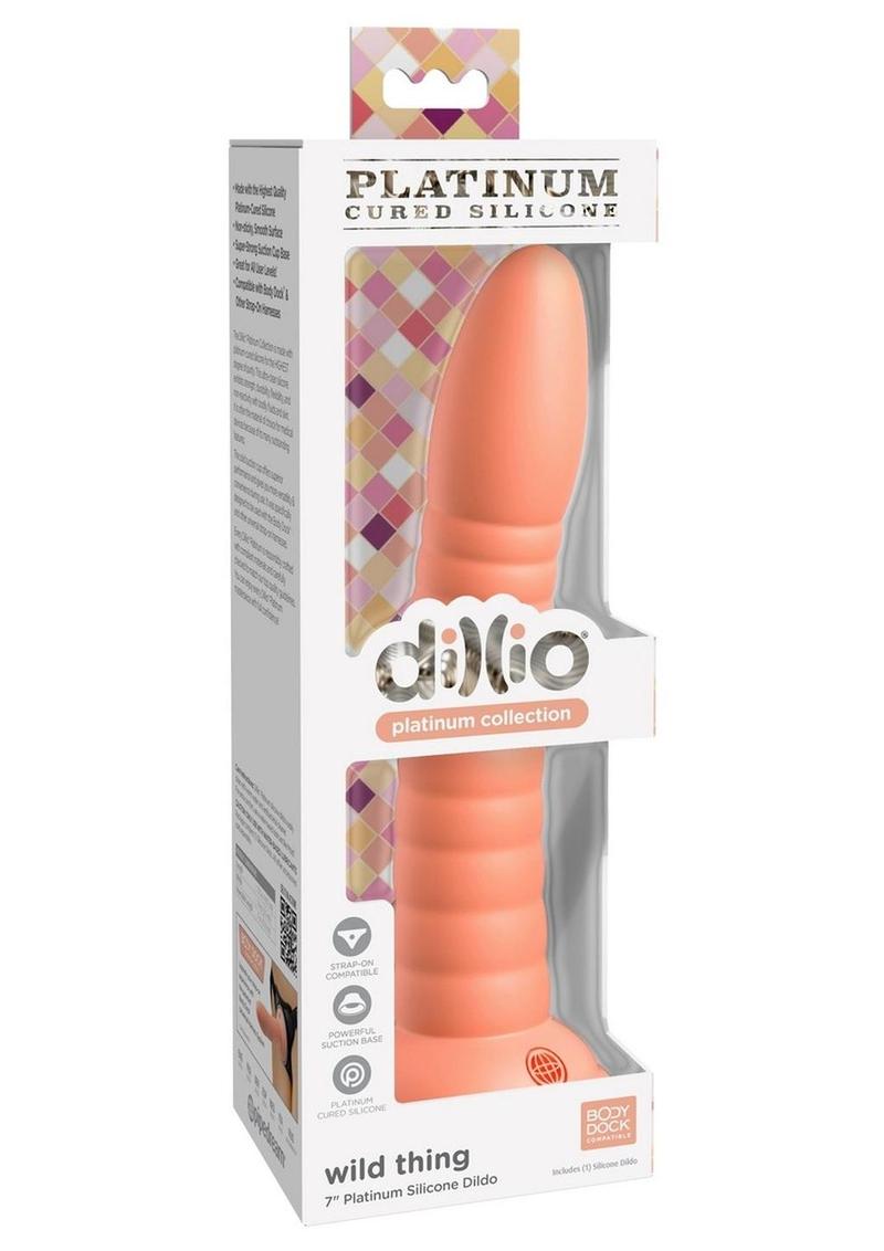 Dillio Platinum Wild Thing Silicone Dildo - Orange - 7in