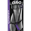 Dillio Strap-On Suspender Harness Set Black with Silicone Dildo